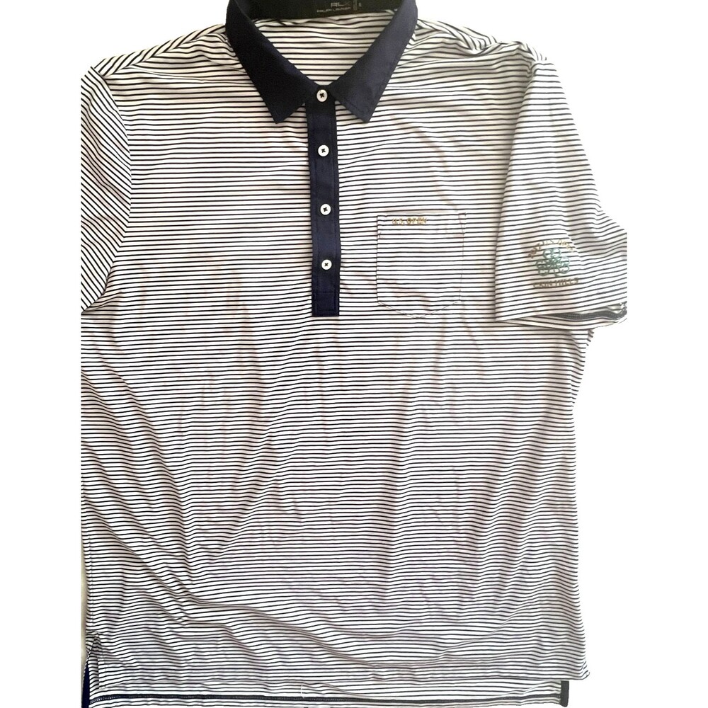 Ralph Lauren RLX Mens Golf Polo Shirt XL US Open Erin HIlls Striped